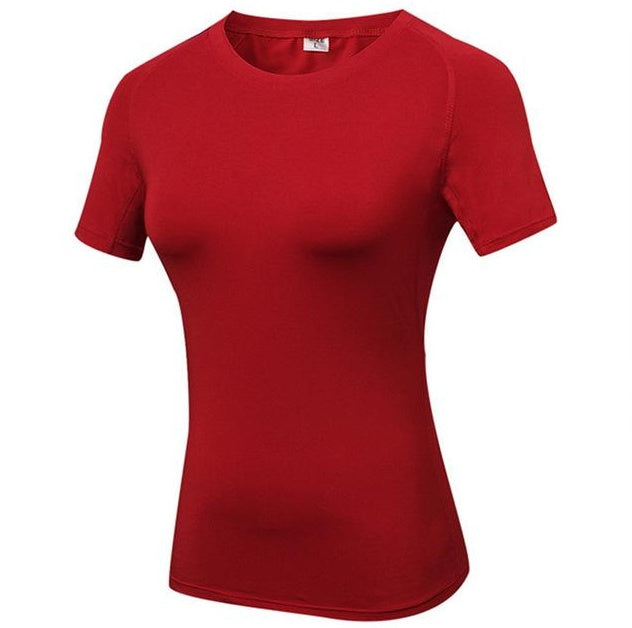 Womens Quick-Dry Compression Yoga T-shirts