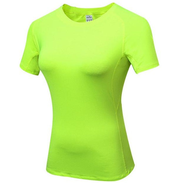 Womens Quick-Dry Compression Yoga T-shirts