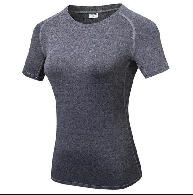 Womens Quick-Dry Compression Yoga T-shirts