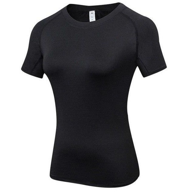 Womens Quick-Dry Compression Yoga T-shirts