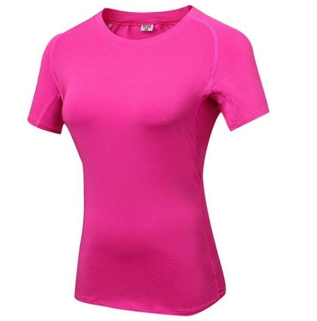 Womens Quick-Dry Compression Yoga T-shirts