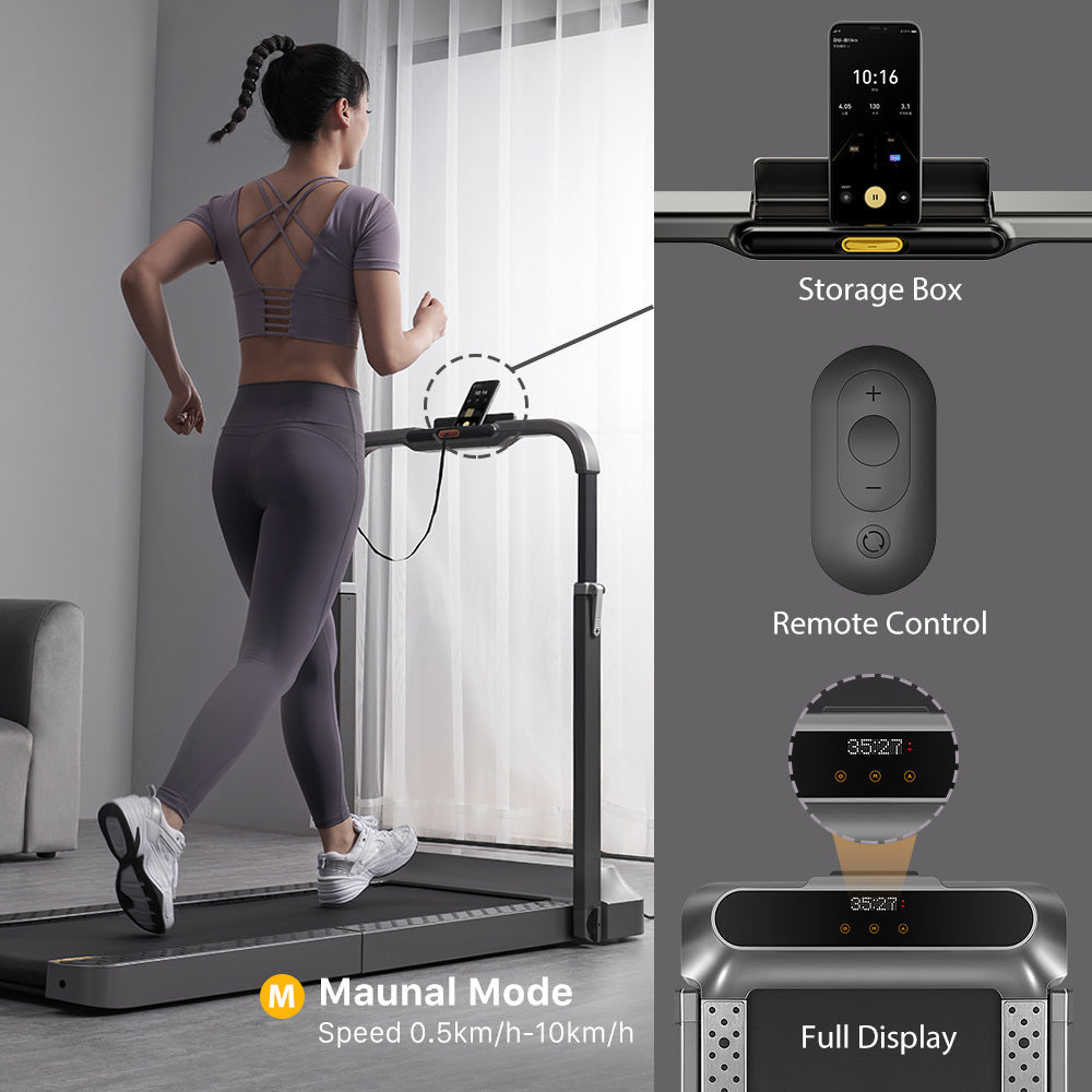 Silent Foldable Small No-Installation Treadmill